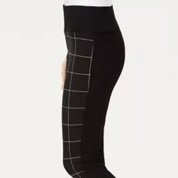 NWT INC Skinny Plaid Front Leggings Size 0 - Picture 5 of 10